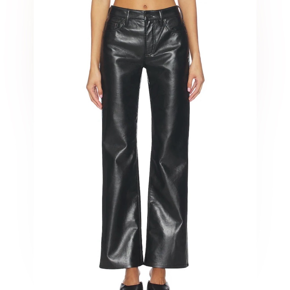 Citizens Of Humanity Black Faux Leather Boot Cut Pants